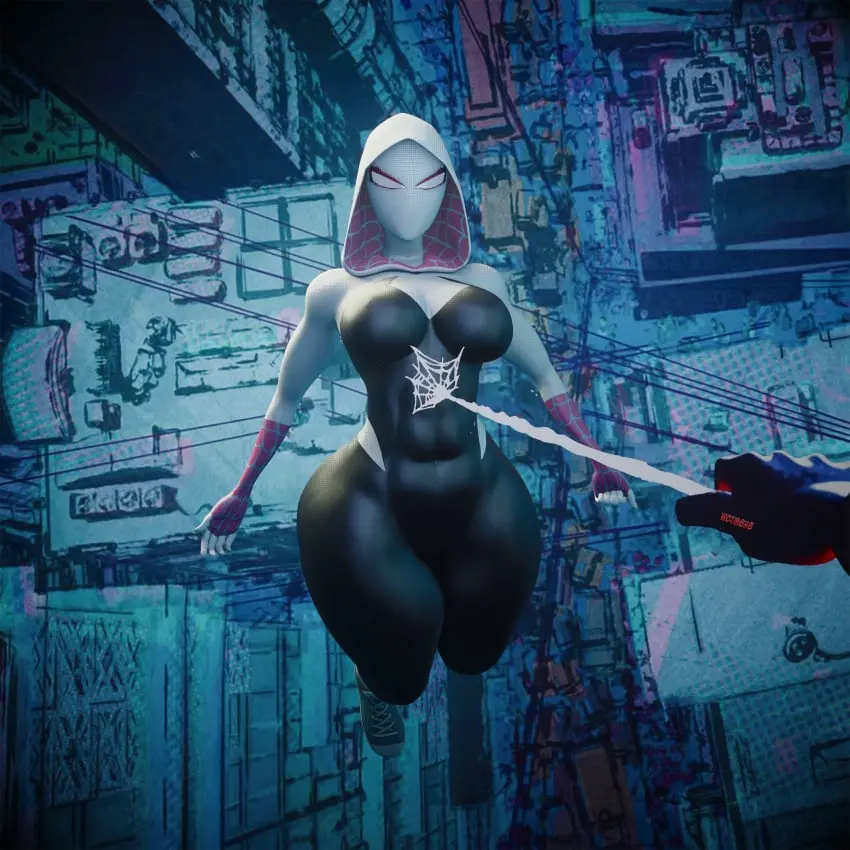 Image 1girls,big_breasts,breasts,clothed,female,female_only,1boy,male,female_focus,thick_thighs,thighs,athletic,wide_hips,hips,clothed_female,3d,tight_clothing,3d_(artwork),angry,angry_expression,angry_face,abs,hood,athletic_female,fully_clothed,toned,toned_female,marvel,marvel_comics,superheroine,mask,costume,heroine,full_color,no_penetration,masked_female,no_sex,wotm8h8,masked,gwen_stacy,spider-gwen,ghost_spider,spider-man:_across_the_spider-verse,spider-man:_into_the_spider-verse,miles_morales