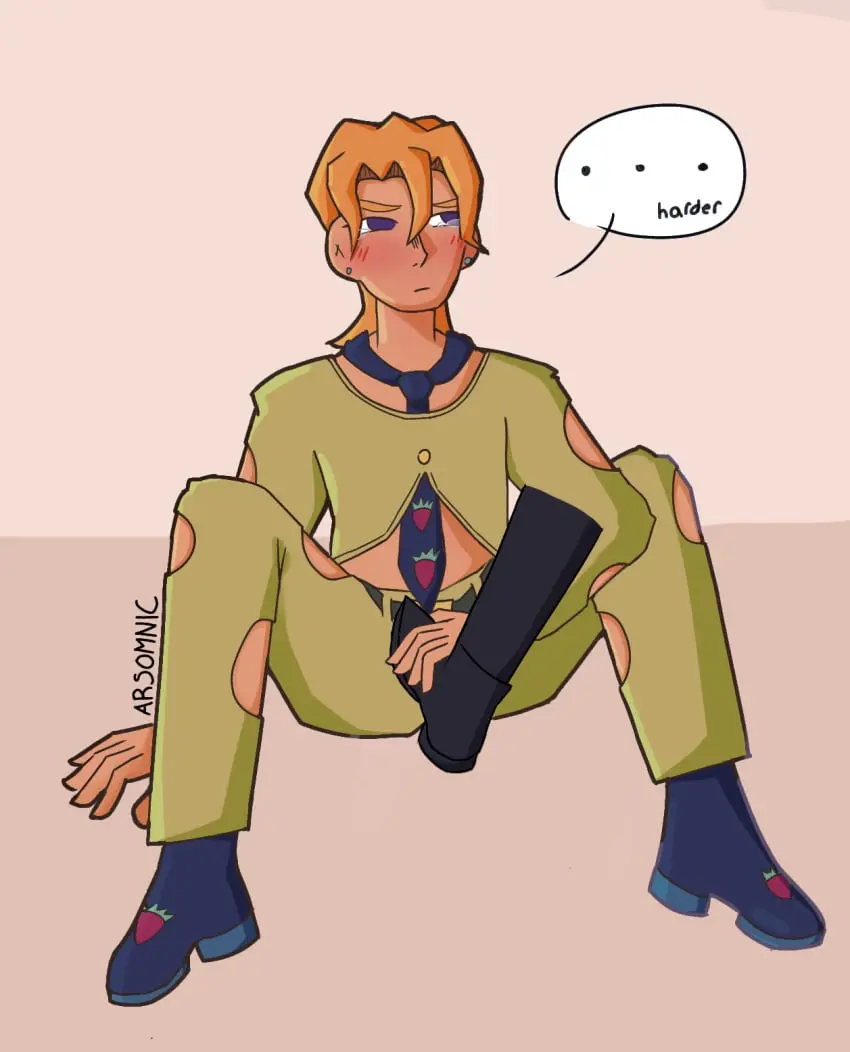 Image clothed,male,male_only,male_focus,solo_male,boots,jojo's_bizarre_adventure,stepped_on,vento_aureo,pannacotta_fugo