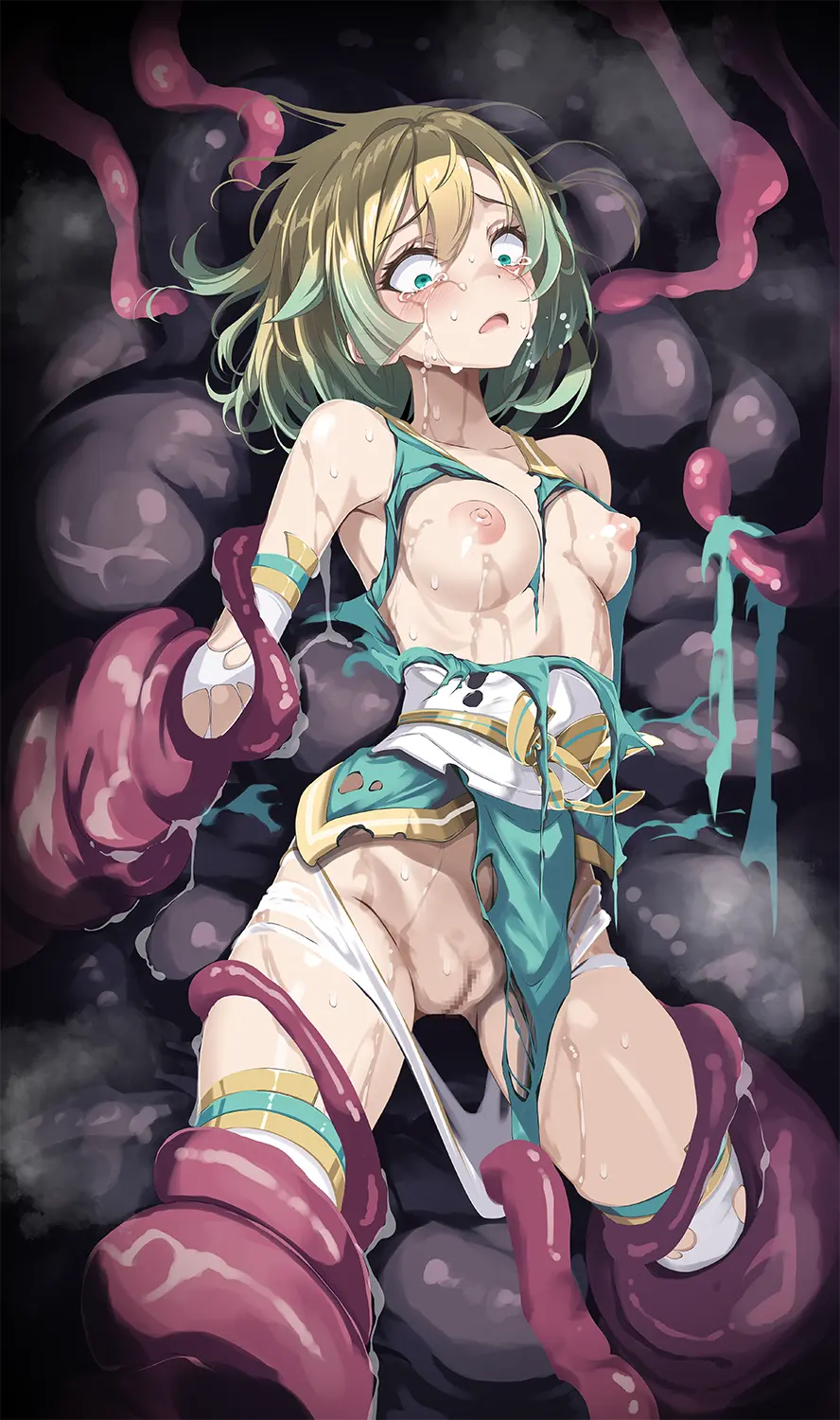 Image 1girls,breasts,breasts_out,exposed_breasts,female,nipples,open_mouth,blue_eyes,blue_hair,elbow_gloves,gloves,pussy,short_hair,sweat,thighhighs,panties,underwear,small_breasts,thighs,multicolored_hair,armpits,bare_shoulders,bare_thighs,collarbone,shoulders,ass_visible_through_thighs,blonde_hair,crying,censored,looking_down,scared,nintendo,leg_grab,restrained,tentacle,tentacle_sex,white_panties,official_alternate_costume,alternate_costume,panties_down,fire_emblem,tentacle_rape,fire_emblem_heroes,crying_with_eyes_open,rape,torn_clothes,yellow_hair,wide_eyed,arm_grab,femsub,restrained_by_tentacles,tentacles_around_legs,ninja,exposed_pussy,panty_pull,bound,empty_eyes,imminent_sex,pelvic_curtain,imminent_rape,tentacle_around_arm,broken_rape_victim,stripped_by_tentacles,fjorm_(fire_emblem),tentacle_on_female,tsukishiro_saika