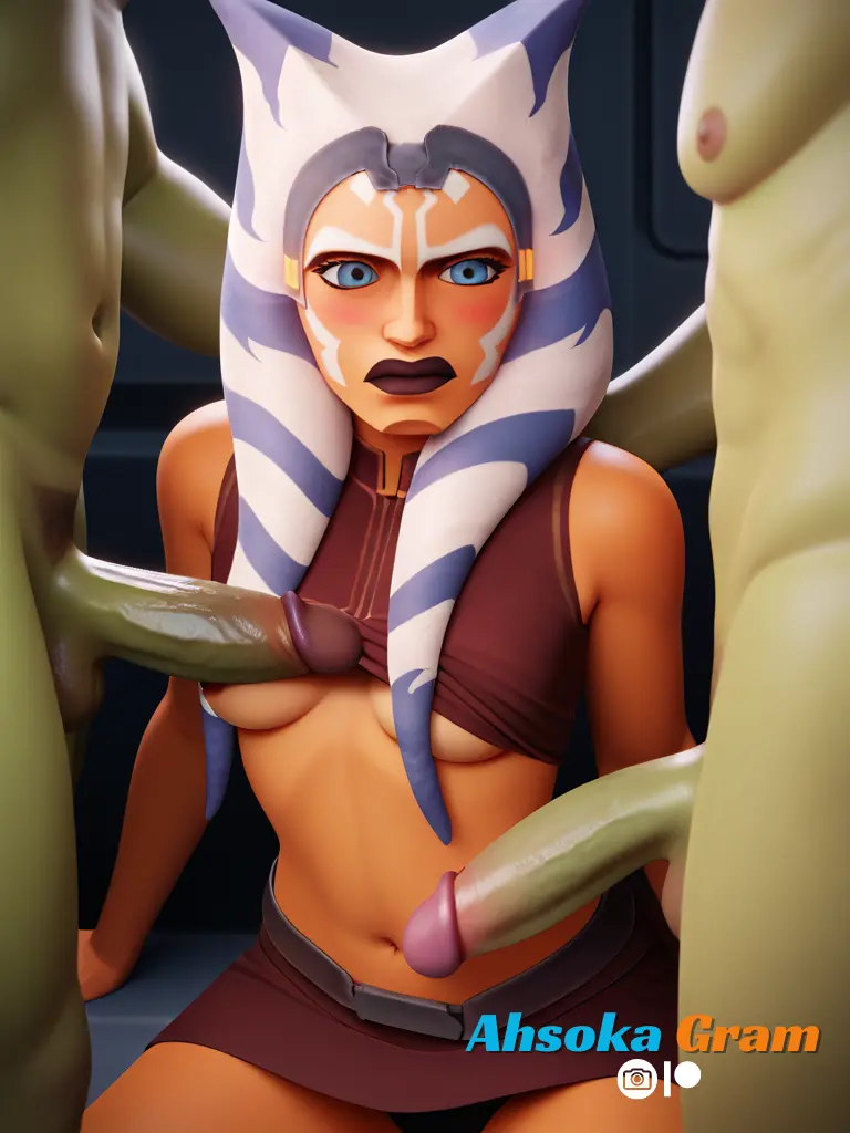Image 1girls,female,blue_eyes,male,2boys,ai_generated,rape,star_wars,orc,orc_male,imminent_sex,ahsoka_tano,the_clone_wars:_season_seven,imminent_rape,ahsoka_gram,orcs,semi_realistic,clone_wars_(style)