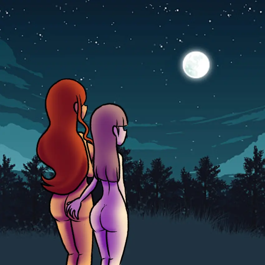 Image breasts,female,2girls,nude,ass,tagme,night,yuri,grabbing_ass,moonlight,joana_jimenez,nairod103098,clara_garcia