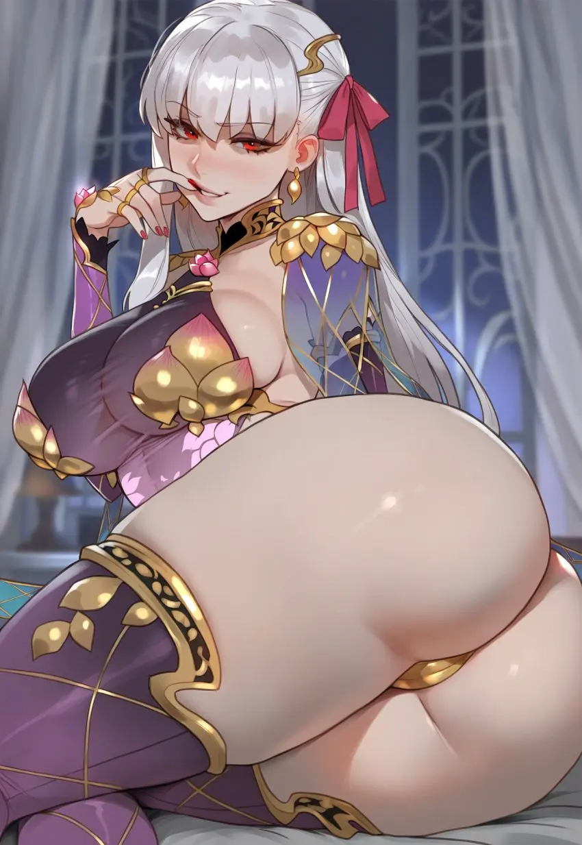 Image 1girls, breasts, female, hi_res, large_breasts, light-skinned_female, light_skin, long_hair, red_eyes, white_hair, ass, huge_ass, thick_thighs, thighs, wide_hips, hips, ai_generated, deity, goddess, stable_diffusion, high_resolution, fate_(series), naughty_face, thiccwithaq_(ai_style), fate/grand_order, artstyle_imitation, floox, kama_(fate/grand_order)