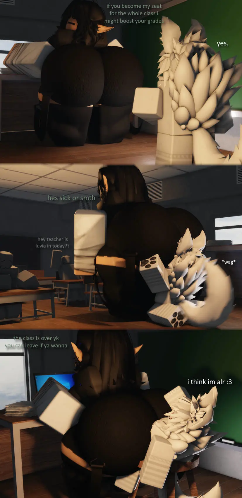Image 1girls,female,1boy,male,ass,big_ass,thick_thighs,massive_ass,tagme,3d,ass_grab,roblox,robloxian,facesitting,smothering,student,student_and_teacher,teacher,ass_worship,ass_smothering,smothering_ass,worship,worshiping,worshipping,mermio,luvia_(mermio)