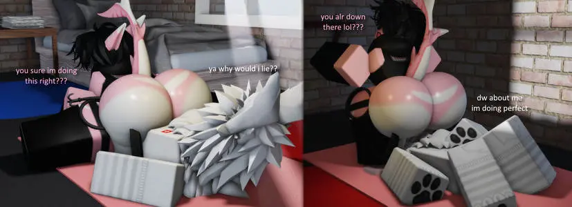 Image male,furry,ass,big_ass,thick_thighs,massive_ass,femboy,tagme,gay,3d,shark_tail,roblox,robloxian,smothering,ass_smothering,smothering_ass,mermio,luvia_(mermio),sylia_(mermio)