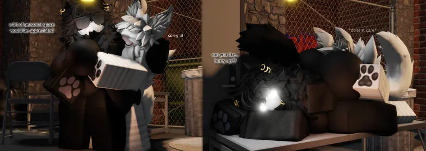 Image 1girls,big_breasts,breasts,female,1boy,male,furry,ass,big_ass,thick_thighs,massive_ass,tagme,3d,ass_grab,roblox,robloxian,smothering,ass_smothering,smothering_ass,mermio,luvia_(mermio)