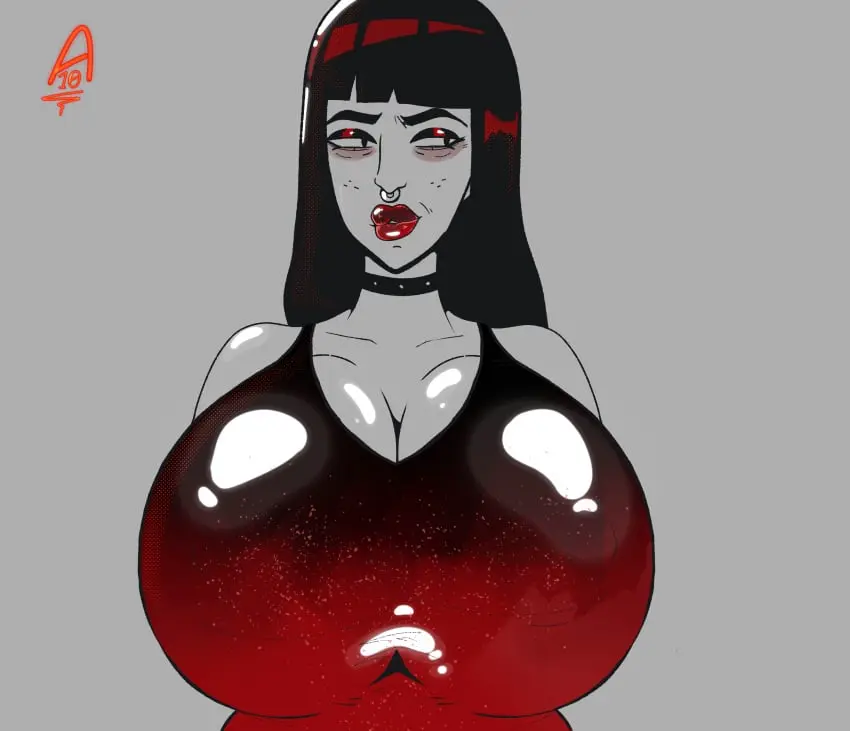 Image big_breasts,breasts,female,choker,milf,breasts_bigger_than_head,massive_breasts,red_dress,mother,goth,goth_girl,older_female,dressed,nose_piercing,scooby-doo,gilf,velma_(series),dudenameda10,hex_girls,thorn_(hex_girls)