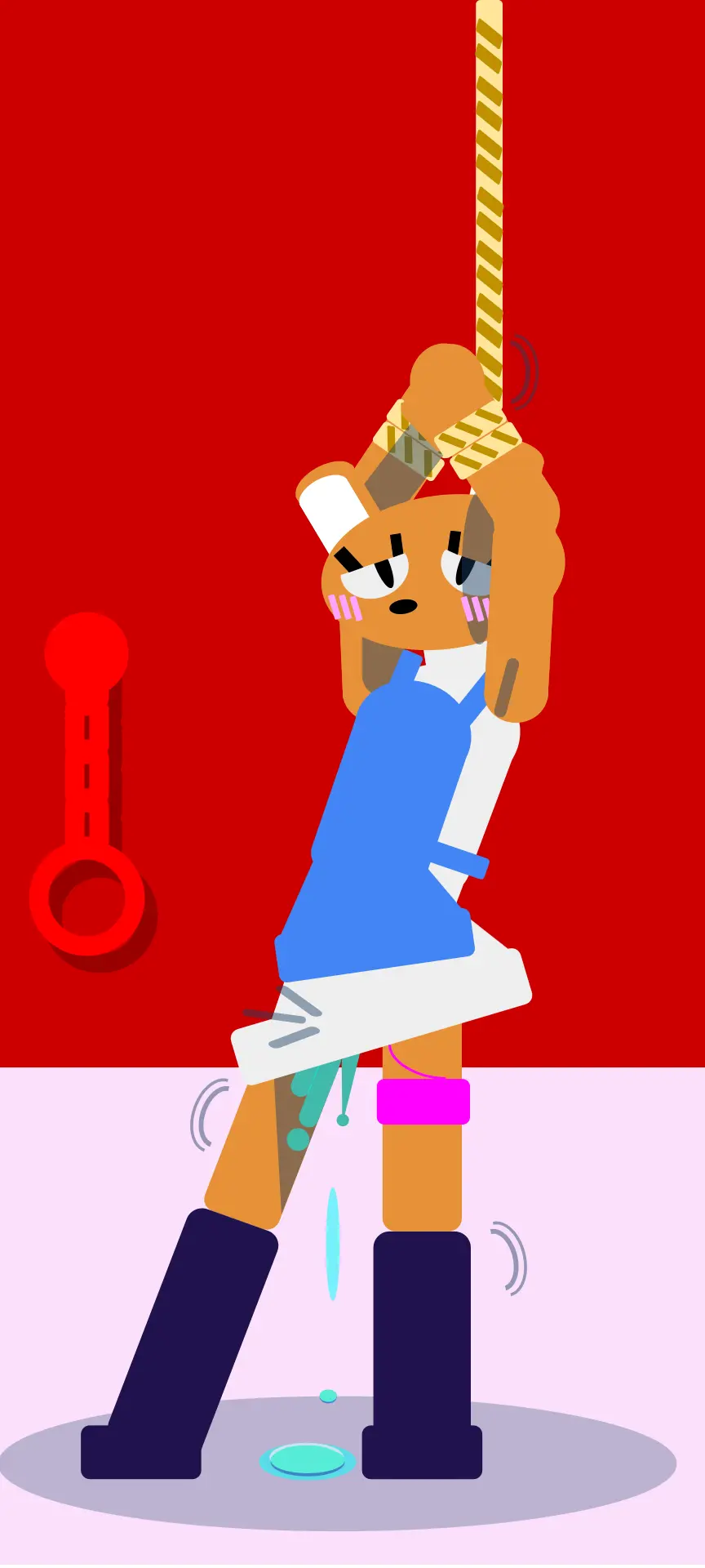 Image female,hi_res,embarrassed,arms_above_head,anthro,bodily_fluids,mammal,sex_toy,bondage,bear,bound,vibrator,jimmy_jamban