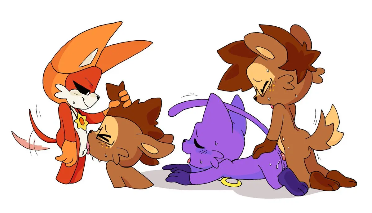 Image simple_background,white_background,male,penis,anal,anal_sex,male_only,purple_fur,purple_skin,gay,gay_sex,orange_body,oc,purple_body,furry_only,no_humans,orange_skin,orange_fur,simple_shading,sucking,sucking_penis,critters_(poppy_playtime),poppy_playtime,poppy_playtime_(chapter_3),smiling_critters,catnap_(poppy_playtime),pachi_rizuu,palatis,dogdaze_(pachi_rizuu)