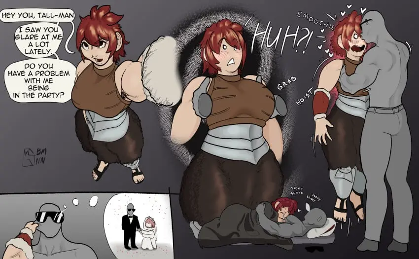 Image blush,female,male,short_hair,red_hair,thick_thighs,muscular,wide_hips,drooling,size_difference,open_toe_shoes,grabbing,surprised,thick_legs,surprised_expression,kissing,blush_lines,anime,muscular_female,larger_male,sleeping,wholesome,lifting_person,dungeon_meshi,armpit_hair,muscular_arms,wedding_dress,shorter_female,anon,newgrounds,fantasy,dwarf,size_play,taller_male,drooling_on_partner,surprised_face,dwarf_female,namari_(dungeon_meshi),wedding,grabbing_face,sleeping_together,bushmannerino,newgrounds_username,drooling_onto_other,forehead_kiss,kiss_on_forehead,pinching_cheeks