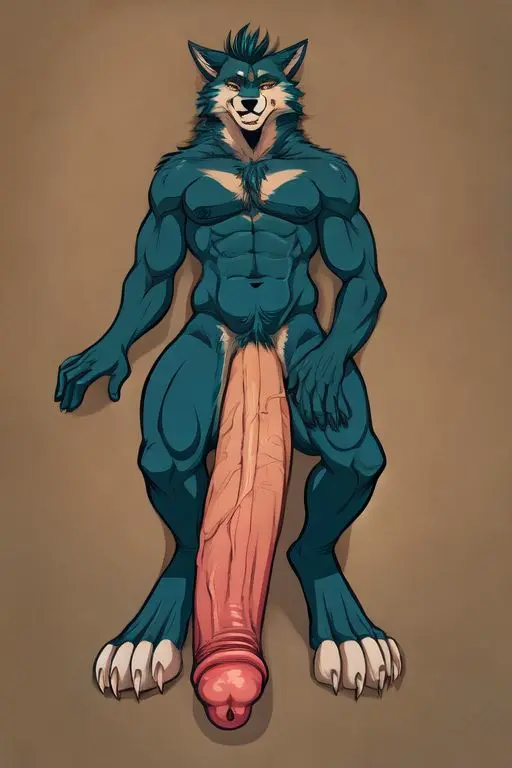 Image male,penis,furry,ai_generated,male_only,huge_cock,thick_penis,male_focus,long_penis,furry_penis