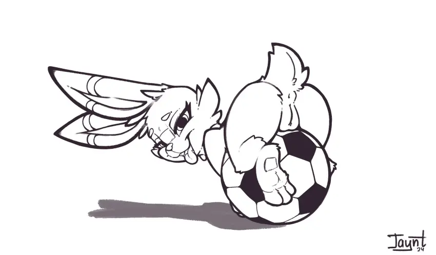 Image female,hi_res,looking_at_viewer,pokemon,pokemon_(species),pussy,tongue_out,tongue,ass,looking_back,happy,anus,absurd_res,nintendo,genitals,mammal,lagomorph,leporid,rabbit,semi-anthro,feral_only,generation_8_pokemon,scorbunny,jaynt,ball_(object)