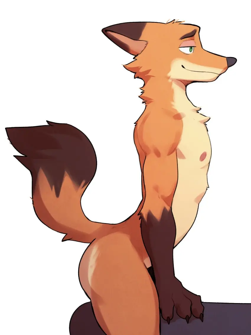 Image hi_res, nipples, simple_background, smile, solo, white_background, male, nude, ass, disney, thick_thighs, muscular, muscular_male, male_only, eyebrows, side_view, anthro, canid, canine, fur, mammal, claws, muscular_anthro, narrowed_eyes, 2024, 3:4, male_focus, arched_back, fox, tuft, true_fox, red_fox, nick_wilde, zootopia, jrjresq