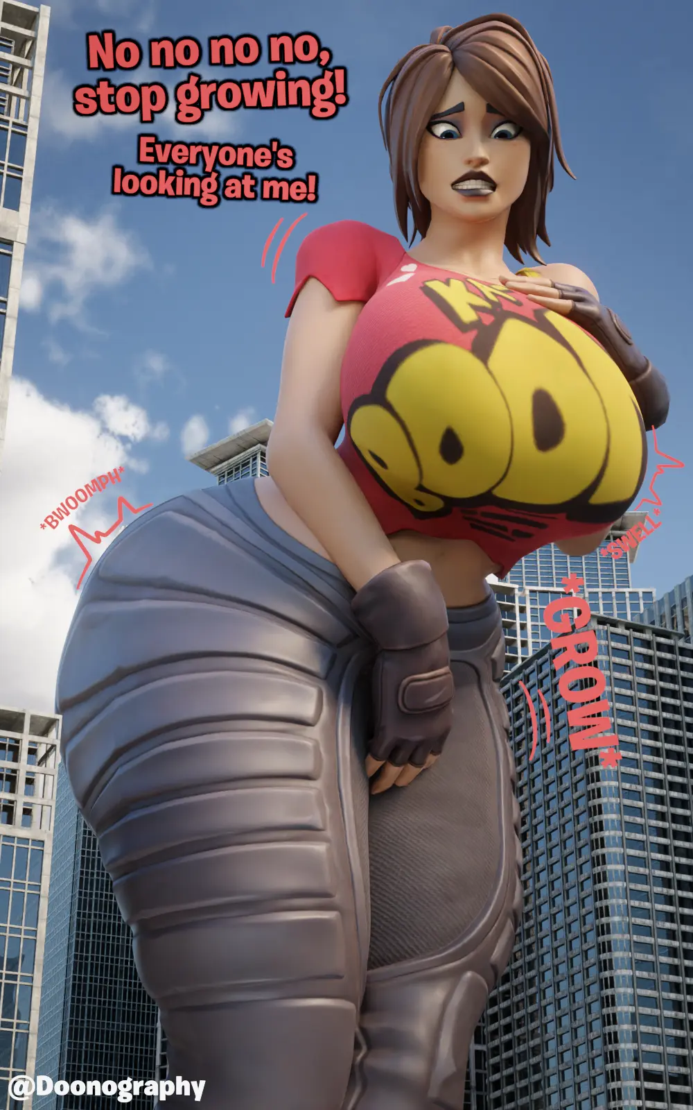 Image 1girls,big_breasts,breasts,female,female_only,big_ass,huge_ass,wide_hips,watermark,huge_breasts,fortnite,text,3d,fortnite:_battle_royale,giantess,tntina,doonography