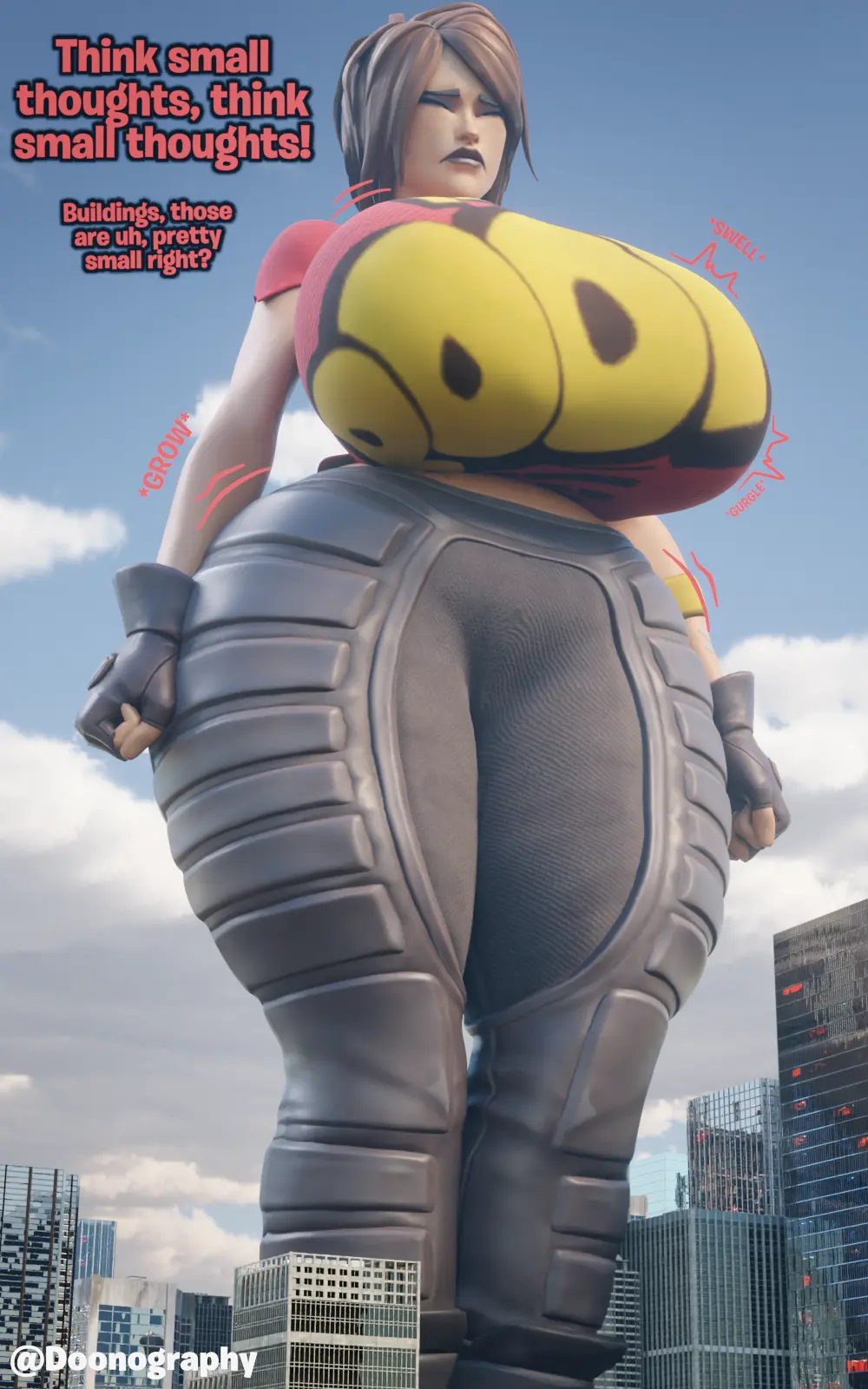 Image 1girls,big_breasts,breasts,female,female_only,big_ass,huge_ass,wide_hips,watermark,huge_breasts,fortnite,text,3d,fortnite:_battle_royale,giantess,tntina,doonography