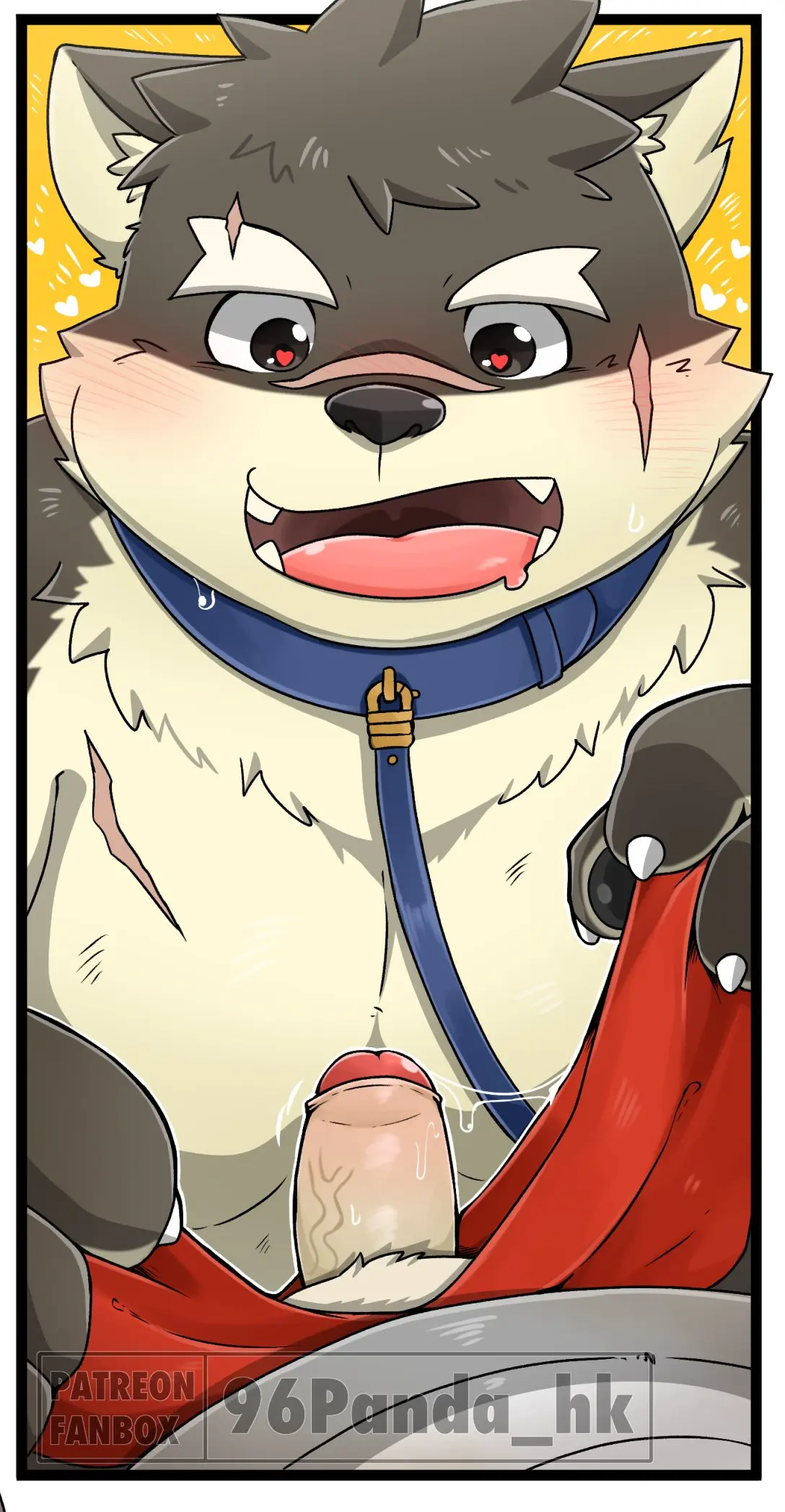 Image blush,clothing,hi_res,male,penis,underwear,duo,erection,male/male,male_only,yaoi,eyebrows,drooling,anthro,gay,saliva,fundoshi,japanese_clothing,genital_fluids,collar,bodily_fluids,canid,canine,canis,domestic_dog,fur,genitals,grey_body,grey_fur,mammal,precum,thick_eyebrows,clothing_aside,foreskin,uncircumcised,bondage,leash,heart_symbol,asian_clothing,east_asian_clothing,lifewonders,moritaka,shino_(tokyo_afterschool_summoners),tokyo_afterschool_summoners,petplay,heart_eyes,roleplay,fundoshi_aside,underwear_aside,96panda