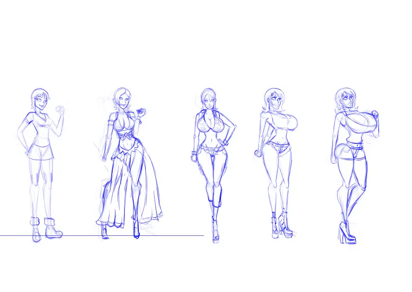 Image breasts,female,female_only,huge_ass,one_piece,nami_(one_piece),huge_breasts,bimbo,sketch,transformation,ass_expansion,breast_expansion,bimbo_body,bimbo_lips,transformation_sequence,bimbofication,bimbofied,harem_outfit,bradtanker3