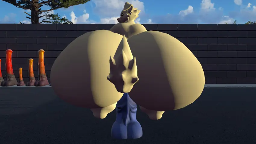 Image big_breasts,breasts,male,furry,big_ass,bubble_butt,huge_ass,thick_thighs,wide_hips,hyper_ass,overweight,moobs,fernretriever