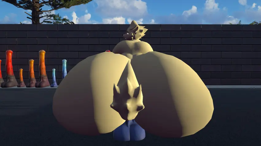 Image big_breasts,breasts,male,furry,big_ass,bubble_butt,huge_ass,thick_thighs,wide_hips,hyper_ass,overweight,moobs,fernretriever