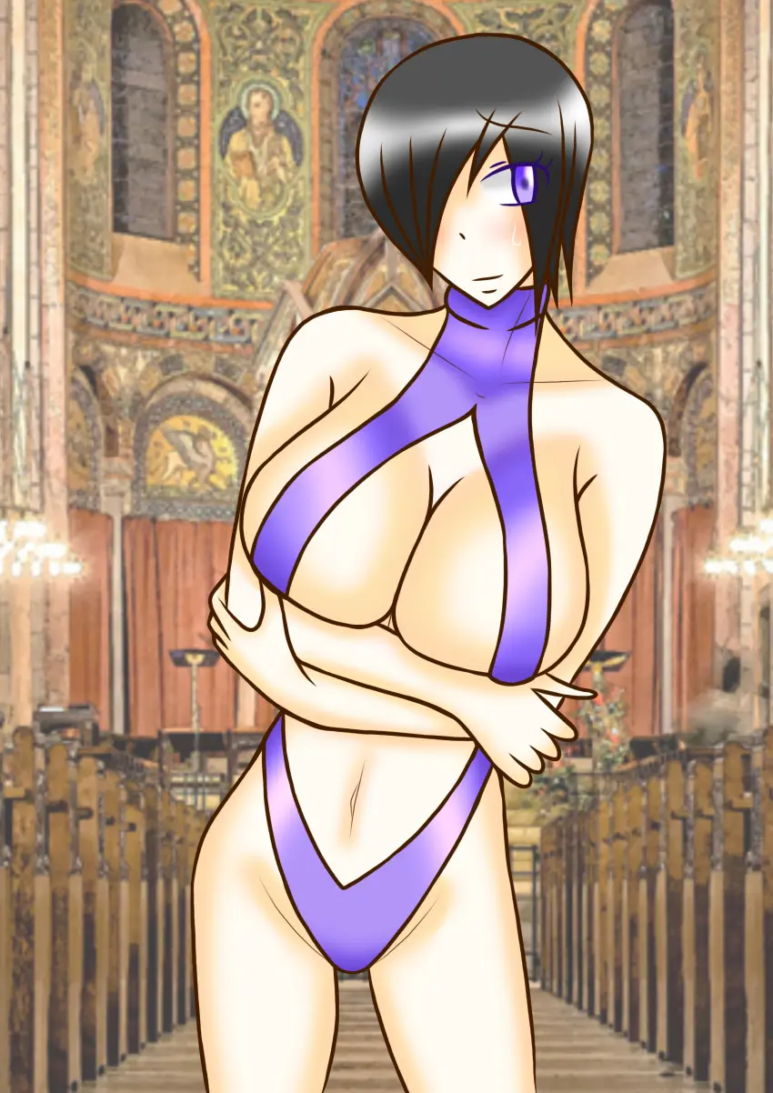 Image 1girls,big_breasts,breasts,female,black_hair,short_hair,bikini,cleavage,heterochromia,alluring,kanisuka_rita,ohsama_sentai_king-ohger,super_sentai,mokuro_(artist)