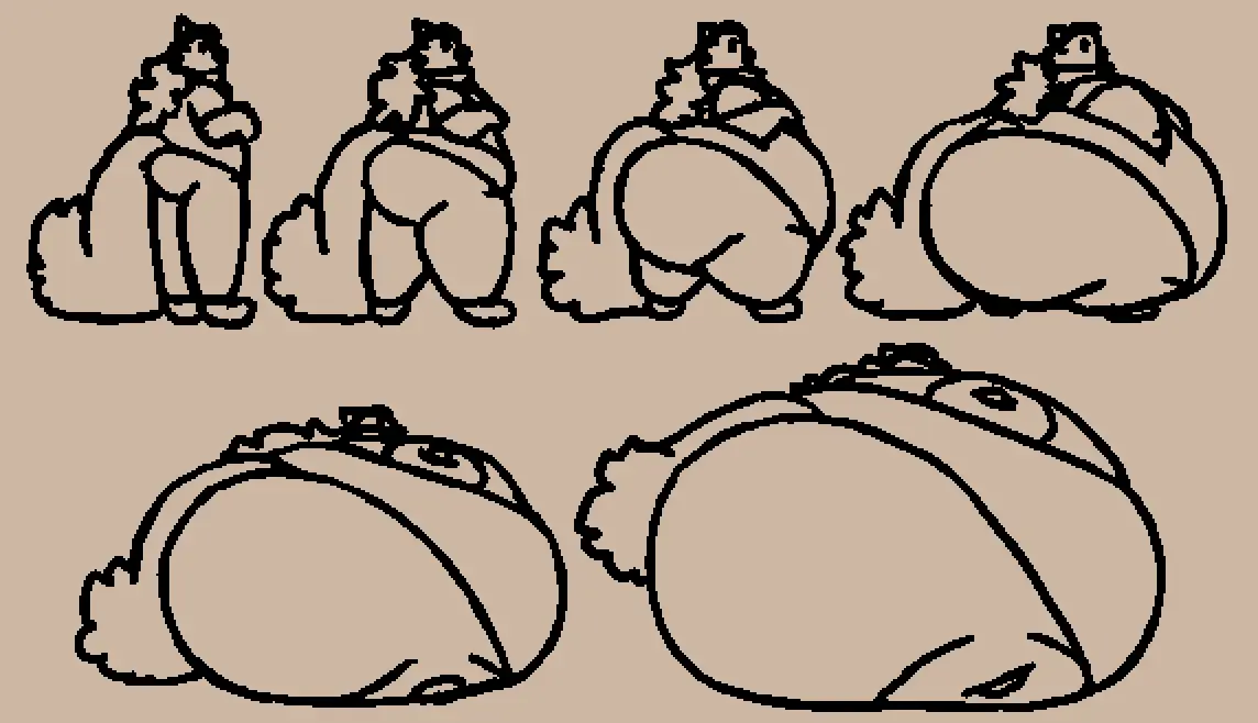 Image big_ass,bubble_butt,huge_ass,thick_thighs,wide_hips,spherical_inflation,fat,weight_gain,monobutt,vorchitect