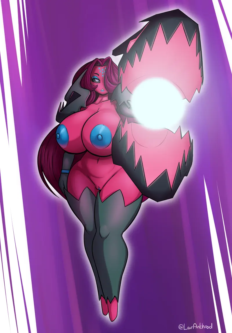 Image big_breasts,breasts,female,long_hair,looking_at_viewer,nipples,solo,navel,pokemon,pokemon_(species),pussy,thick_thighs,wide_hips,areola,artist_name,belly,digital_media_(artwork),eyebrows,eyelashes,hair,huge_breasts,anthro,lips,nintendo,genitals,blue_nipples,eyeshadow,makeup,lipstick,2024,anthrofied,anthro_only,markings,pink_body,black_sclera,generation_8_pokemon,facial_markings,head_markings,pupils,blue_areola,legendary_pokemon,blue_pussy,white_pupils,latiar,aiming,blaster,aiming_at_viewer,blast,regidrago,regina_(directorscar)