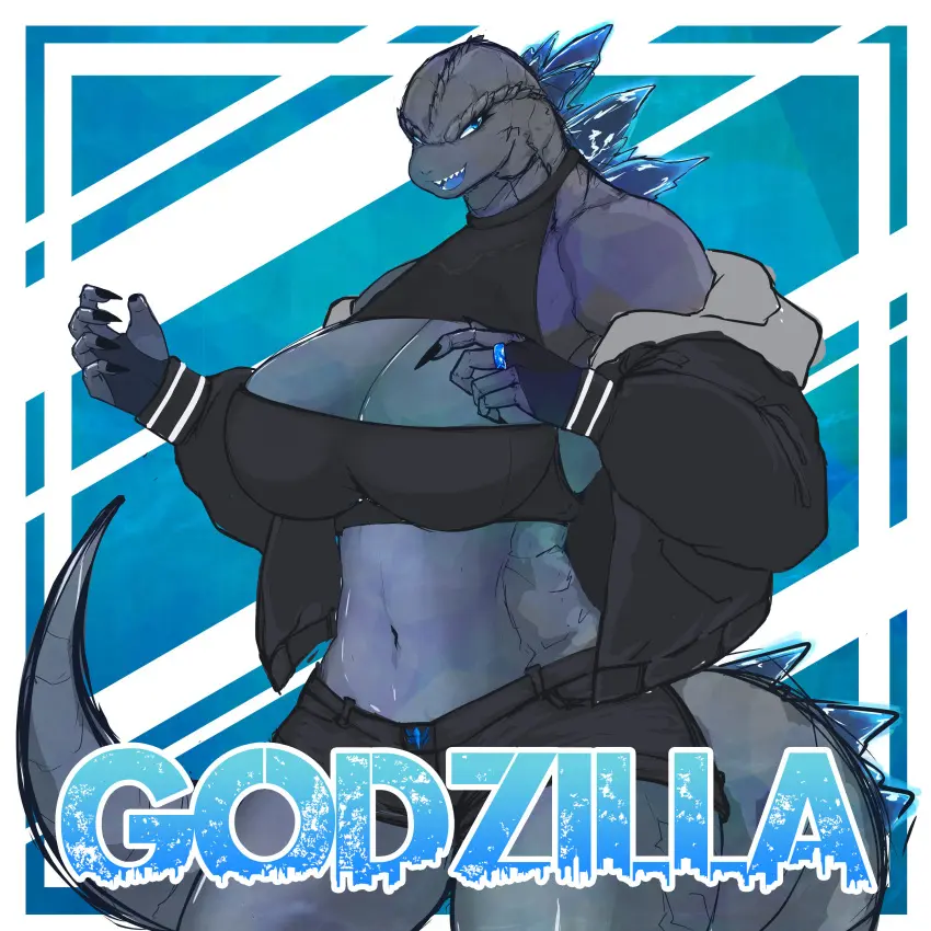 Image big_breasts,breasts,female,thick_thighs,wide_hips,cleavage,huge_breasts,rule_63,godzilla_(series),monsterverse,godzilla,apple_somflo