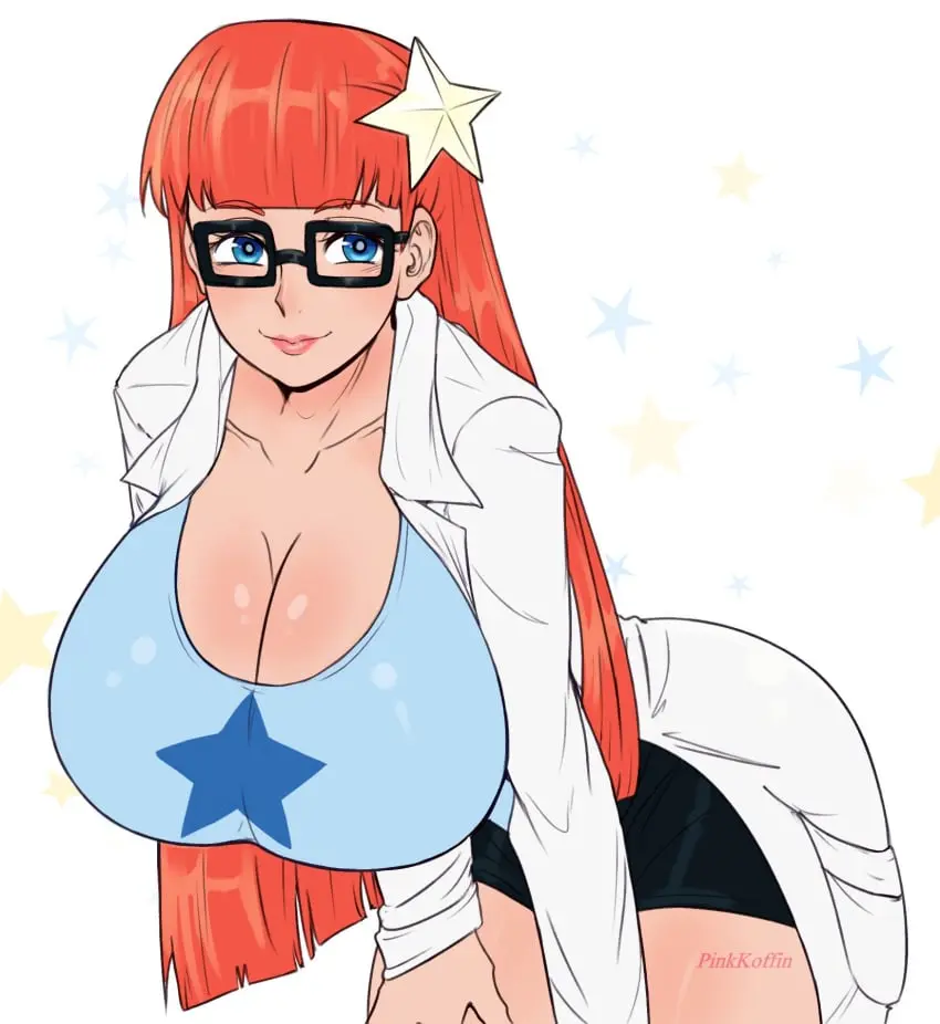 Image big_breasts,blush,breasts,clothed,clothing,female,female_only,large_breasts,light-skinned_female,light_skin,shiny_skin,simple_background,smile,standing,white_background,bangs,blue_eyes,red_hair,red_head,thighs,wide_hips,artist_name,cleavage,collarbone,eyebrows_visible_through_hair,eyelashes,glasses,hair,huge_breasts,breasts_bigger_than_head,cleavage_overflow,hairclip,lips,curvy,presenting,miniskirt,skirt,closed_mouth,looking_at_another,alternate_breast_size,revealing_clothes,presenting_breasts,lipstick,curvaceous,2024,labcoat,open_coat,cartoon_network,hand_on_thigh,looking_aside,wearing_glasses,lab_coat,pink_lipstick,johnny_test_(series),black_skirt,alternate_body_type,coat,hand_on_knee,black-framed_glasses,smiley_face,rectangular_glasses,star_hair_ornament,lab,square_glasses,white_coat,mini_skirt,pinkkoffin,black_glasses,susan_test,test_twins