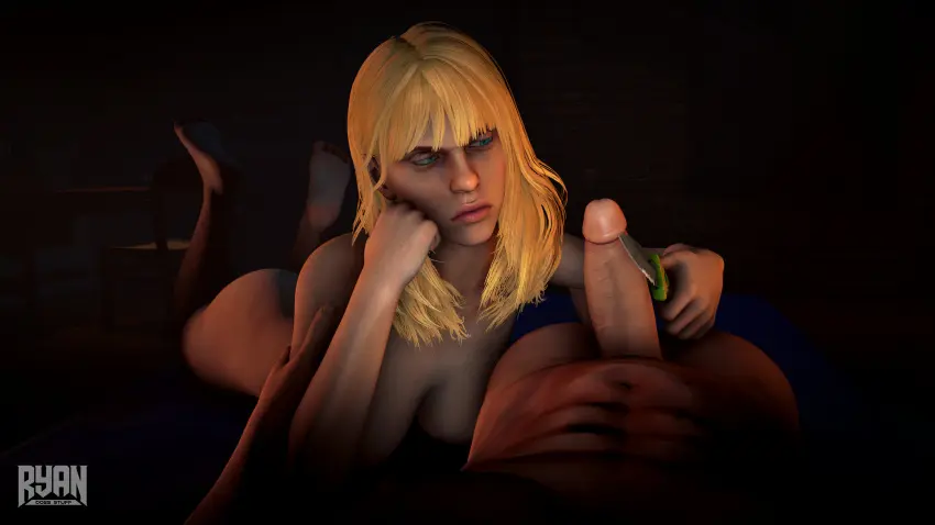 Image 1girls,female,human,light-skinned_female,1boy,blue_eyes,male,penis,blonde_hair,3d,lying_on_bed,soles,thick_lips,angry_expression,angry_face,blonde_hair_female,blonde_female,lying_on_stomach,menacing,knife,knifepoint,billie_eilish,soles_female,ryandoesstuff