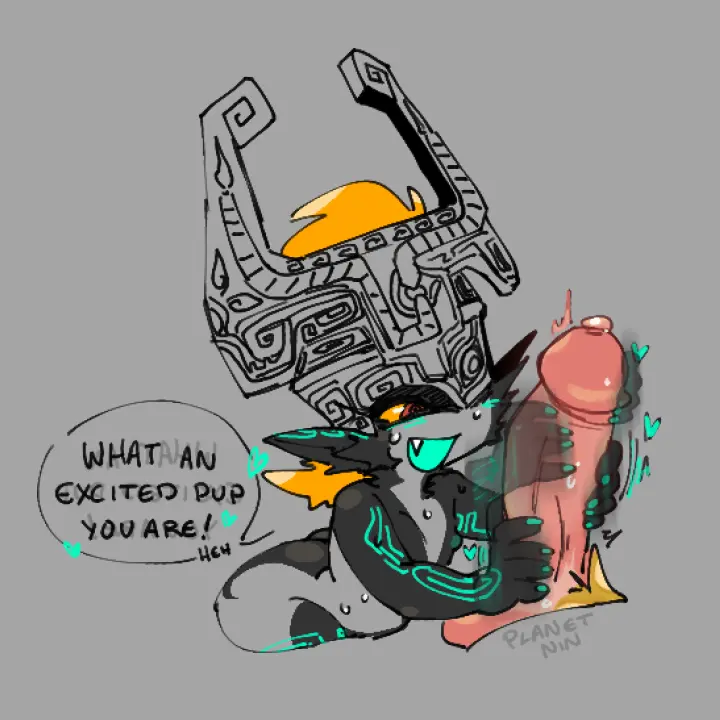 Image 1girls,blush,female,1boy,male,penis,sweat,female_focus,orange_eyes,orange_hair,partial_male,text,handjob,grey_body,precum,dialogue,blue_nipples,english_text,long_ears,the_legend_of_zelda,blush_lines,helmet,blonde_pubic_hair,imp,blue_markings,midna,twilight_princess,floating_penis,blue_mouth,blue_blush,imp_midna,both_hands_on_cock,planet_nin