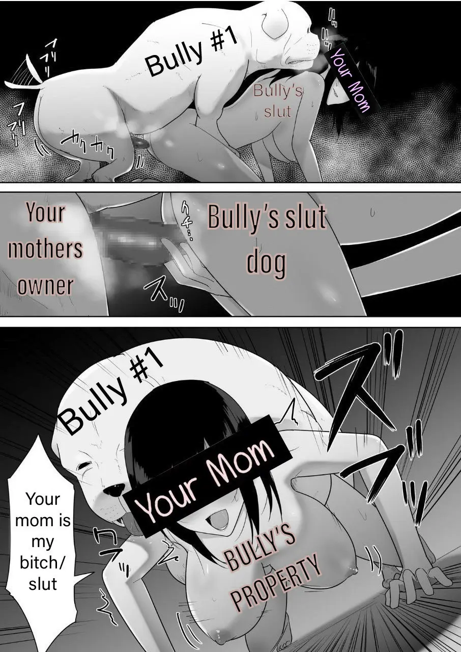 Image male,penis,doggy_style,text,naked,original_character,bent_over,canine,mother,animal_genitalia,animal_penis,zoophilia,animal,caption,bullying,bully,your_mom