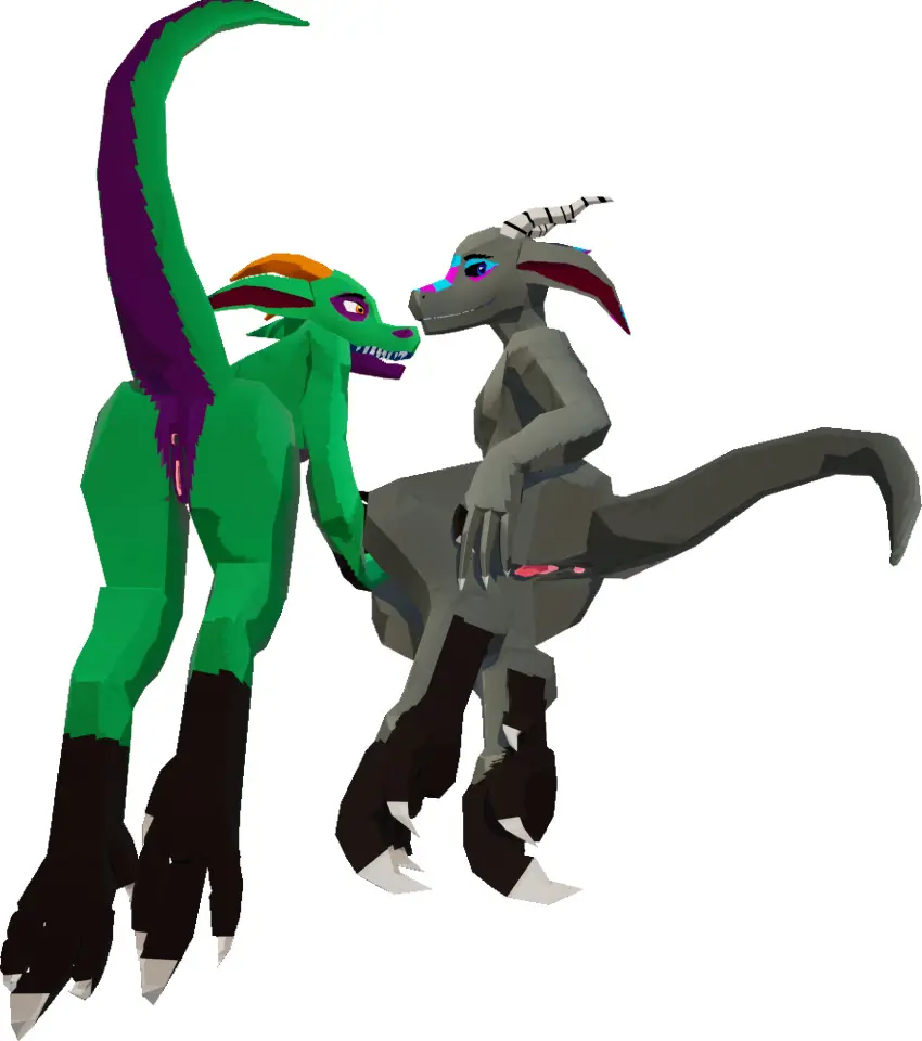 Image female,hi_res,nude,penis,pussy,tail,ass,duo,intersex,looking_away,teeth,anthro,anus,3d,presenting,genitals,claws,horn,all_fours,half-erect,cuntboy,presenting_hindquarters,animal_genitalia,raised_tail,genital_slit,kobold,transparent_background,alpha_channel,intersex/female,low_poly,kobold_dellarte,kret,sek