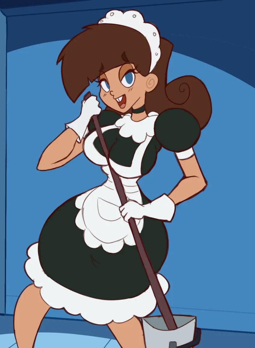 Image big_breasts,breasts,female,large_breasts,blue_eyes,big_ass,thick_thighs,milf,wide_hips,brown_hair,mature_female,maid,large_ass,rule_63,genderswap_(mtf),genderswap,nickelodeon,the_fairly_oddparents,timmy_turner,slemka,timantha
