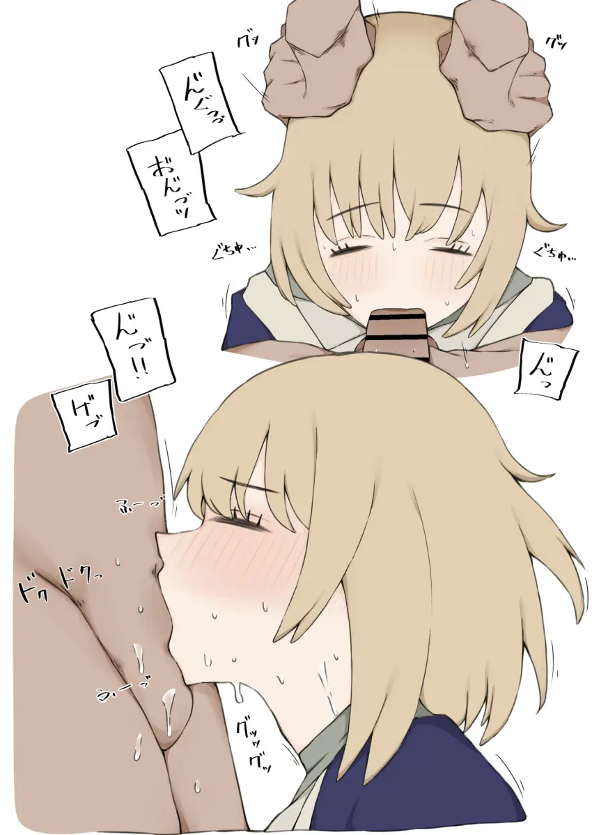 Image 1girls,blush,female,1boy,male,oral,penis,fellatio,balls,blonde_hair,artist_request,closed_eyes,medium_hair,deepthroat,head_grab,dungeon_meshi,falin_touden,falin_touden_(tallman)