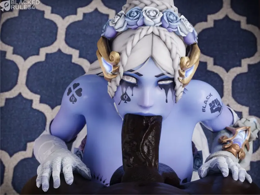 Image 1girls,female,looking_at_viewer,white_hair,1boy,male,oral,penis,fellatio,dark-skinned_male,interracial,tattoo,partial_male,tagme,3d,pov,makeup,mascara,makeup_running,queen_of_spades,overwatch,overwatch_2,blizzard_entertainment,blue_skin,absurdly_large_cock,widowmaker,queen_of_spades_symbol,ruined_makeup,running_makeup,running_mascara,mascara_smear,mascara_tears,queen_of_spades_tattoo,blackedr34,ghostly_bride_widowmaker,qoq