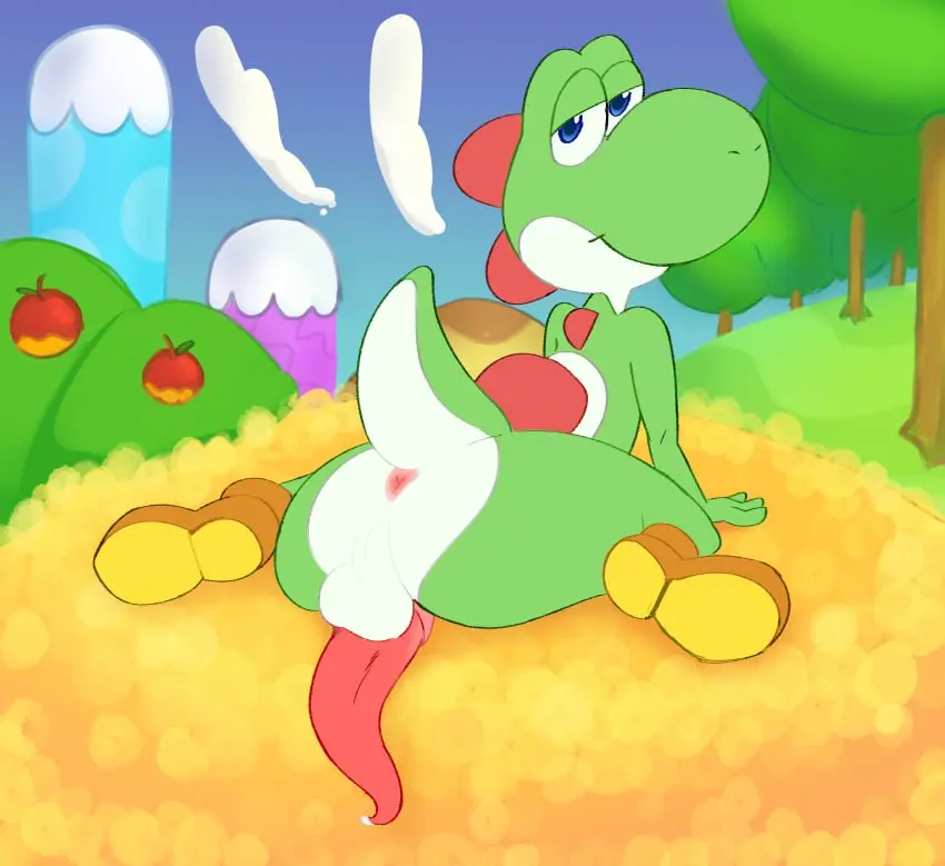 Image clothing,hi_res,looking_at_viewer,solo,blue_eyes,male,penis,ass,colored,looking_back,balls,anus,mario_(series),nintendo,presenting,genital_fluids,bodily_fluids,footwear,genitals,precum,reptile,scalie,presenting_hindquarters,4_fingers,fingers,feral,shoes,dinosaur,tapering_penis,shell,yoshi,gidgeesheep,yoshi's_island