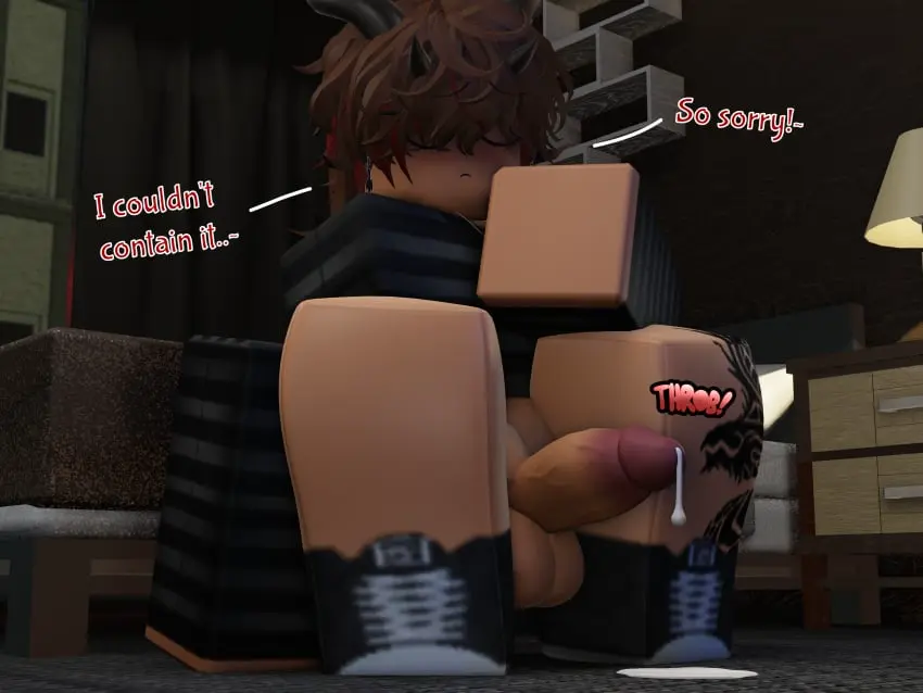 Image 1boy,cum,male,penis,male_only,tagme,brown_hair,3d,self_upload,dialogue,roblox,robloxian,lau_(lauxdmn),lauxdmn,tattoo_on_legs