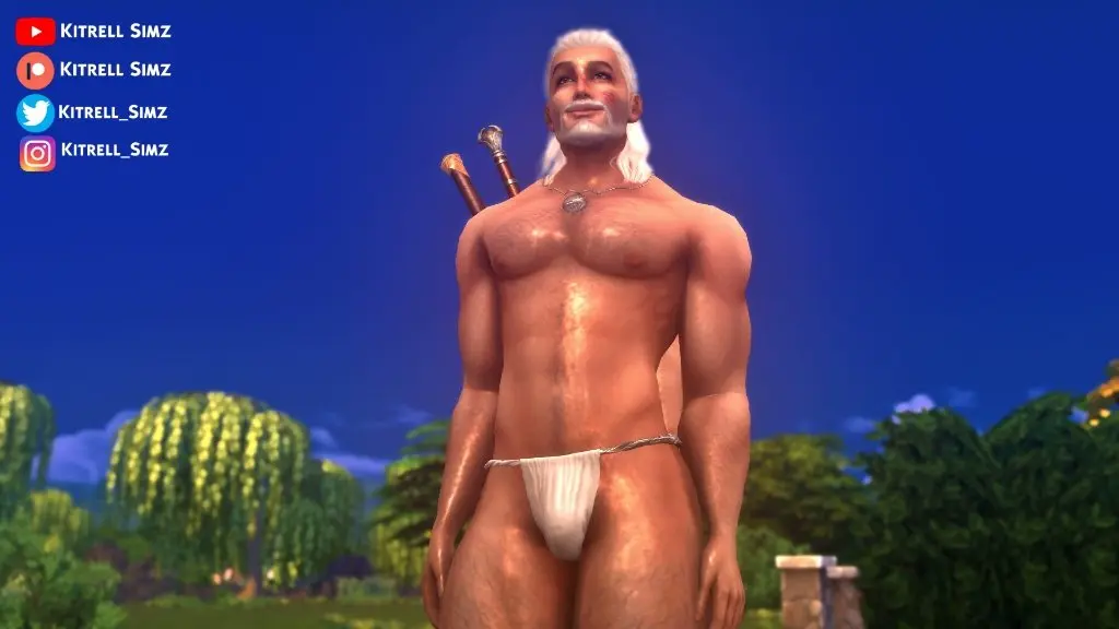 Image long_hair,smile,solo,standing,white_hair,1boy,male,penis,underwear,big_penis,muscular,muscular_male,smiling,male_only,yaoi,necklace,3d,bara,bulge,outdoors,biceps,pecs,outside,tree,video_games,solo_male,abs,scar,scars,nature,nature_background,big_bulge,bulge_through_clothing,beard,muscles,facial_hair,sword,hairy_chest,the_witcher_(series),the_witcher_3:_wild_hunt,chest_hair,pendant,geralt_of_rivia,the_witcher,straight_male,witcher_medallion,standing_position,medallion,kitrell_simz
