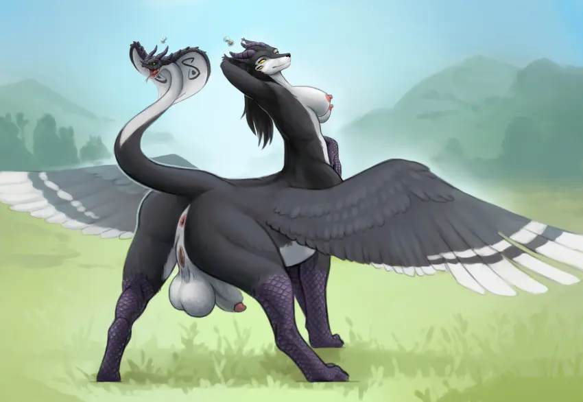 Image breasts,female,hi_res,long_hair,looking_at_viewer,nipples,solo,male,penis,pussy,tail,furry,ass,big_penis,looking_back,futanari,intersex,balls,hair,wings,anthro,mythology,absurd_res,looking_pleasured,big_balls,canid,canine,canis,genitals,mammal,wolf,horn,reptile,scales,scalie,avian,herm,plant,hybrid,mythological_creature,dragon,mythological_scalie,detailed_background,intersex/male,grass,full-package_futa,snake,intersex/female,taur,tauric_creature,cobra,snake_tail,intersex/intersex,gryphon,mythological_avian,unusual_anatomy,unusual_tail,hourglass_(object),living_tail,darkcat613,tempore