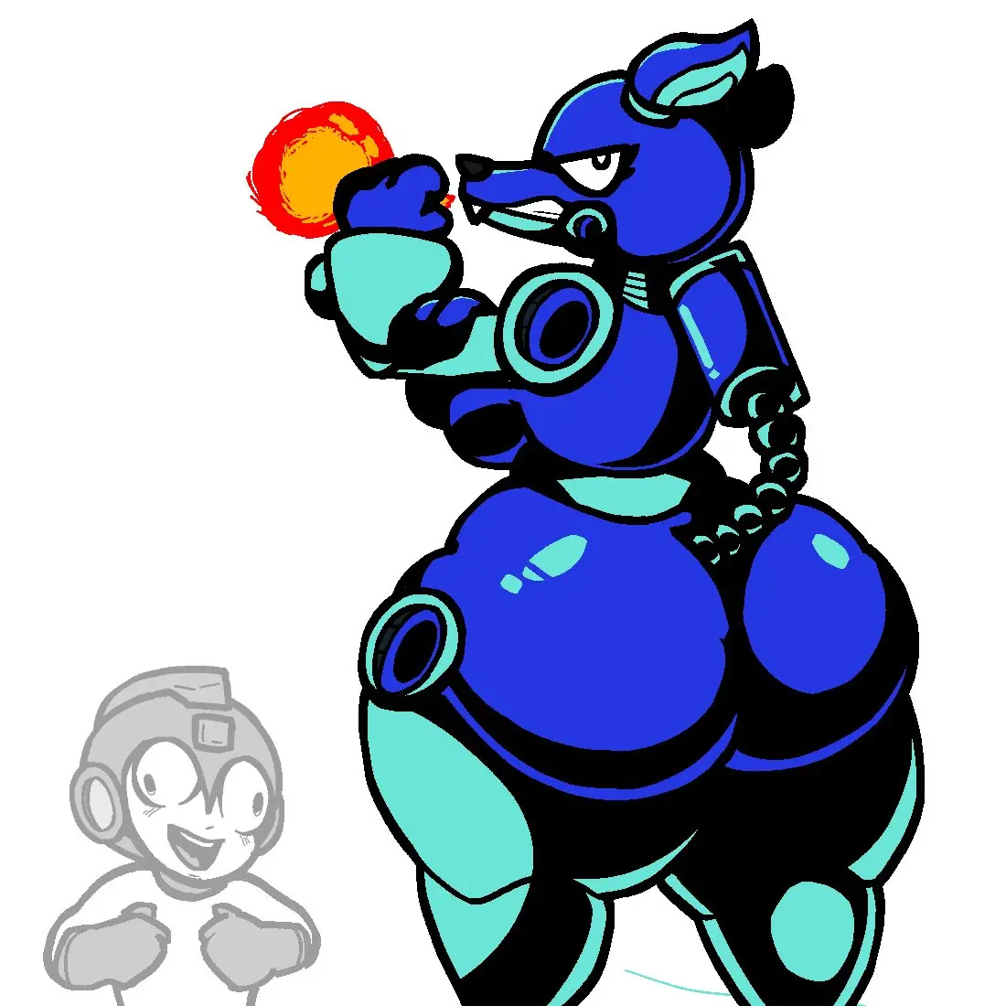 Image 1girls,big_breasts,breasts,female,female_only,furry,big_ass,bubble_butt,female_focus,huge_ass,looking_back,thick_thighs,wide_hips,color,anthro,2d,angry,angry_expression,2024,2d_artwork,anthro_only,robot,robot_girl,android,android_girl,mega_man,lewdewott,mega_man(classic),mega_man_(character),friender,hot_dog_(mega_man)