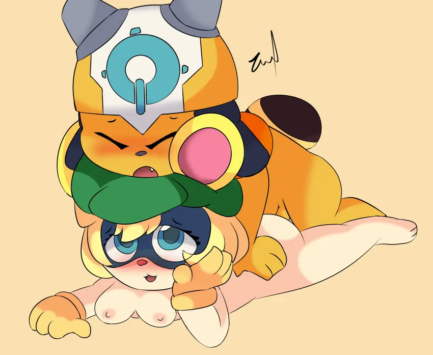 Image female,hi_res,male,duo,humanoid,male/female,anthro,absurd_res,bandai_namco,digimon,digimon_(species),appmon_(species),coordemon,onmon,zwll