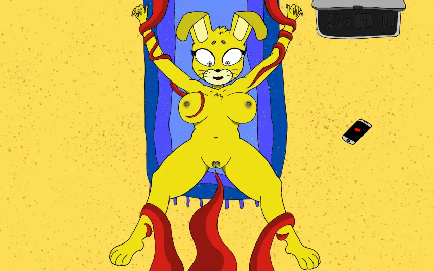 Image female,sex,bunny_girl,tentacle,yellow_body,surprised