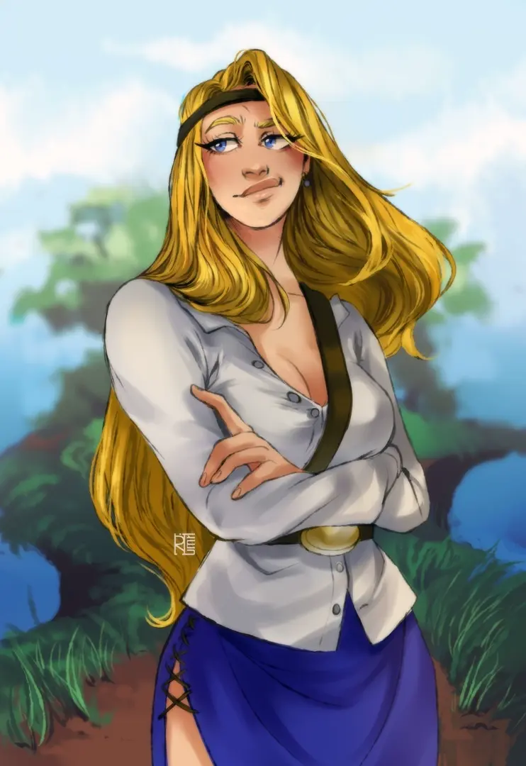 Image 1girls,big_breasts,breasts,clothed,clothing,female,cleavage,blonde_hair,the_legend_of_kyrandia,zanthia_(the_legend_of_kyrandia)