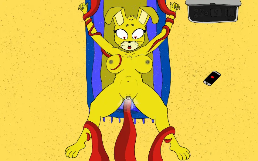Image female,sex,bunny_girl,tentacle,yellow_body,surprised