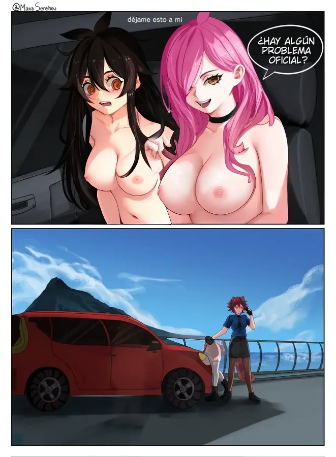 Image breasts,female,large_breasts,black_hair,nude,virtual_youtuber,pink_hair,vtuber,text,tagme,comic,edit,vtuberfanart,latam_virtual_youtuber,policewoman,bad_edit