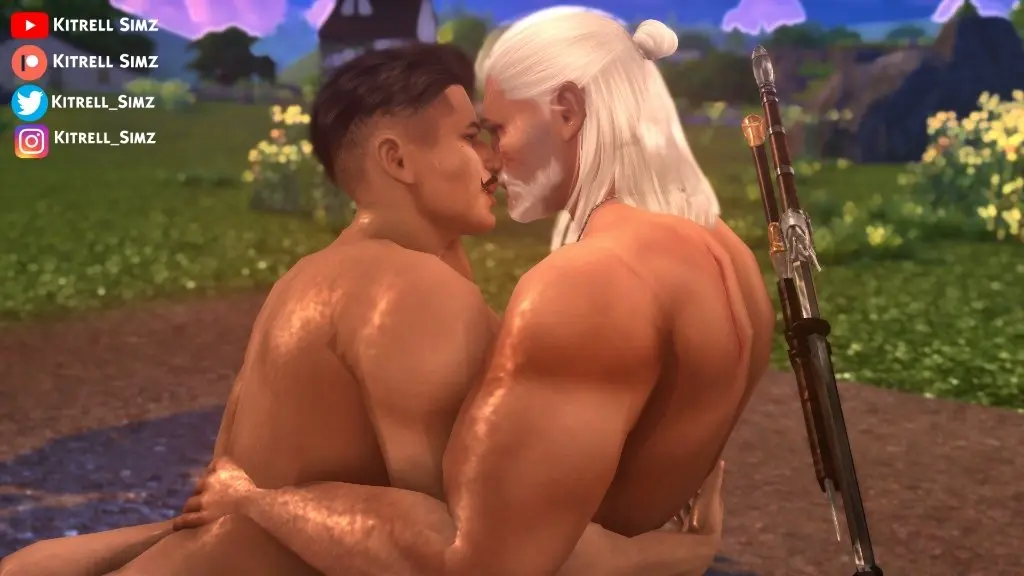 Image human,light_skin,long_hair,white_hair,black_hair,male,lying,ass,duo,muscular,muscular_male,2boys,male/male,male_only,yaoi,artist_name,light-skinned_male,mole,necklace,closed_eyes,gay,dark_hair,3d,bara,outdoors,outside,3d_model,kissing,video_games,nature,nature_background,crossover,muscles,gay_male,facial_hair,sword,moustache,the_witcher_(series),the_witcher_3:_wild_hunt,cuddling,beauty_mark,artist_website,holding_partner,lying_down,pendant,dorian_pavus,dragon_age,dragon_age_inquisition,geralt_of_rivia,straight_male,the_sims_4,medallion,kitrell_simz