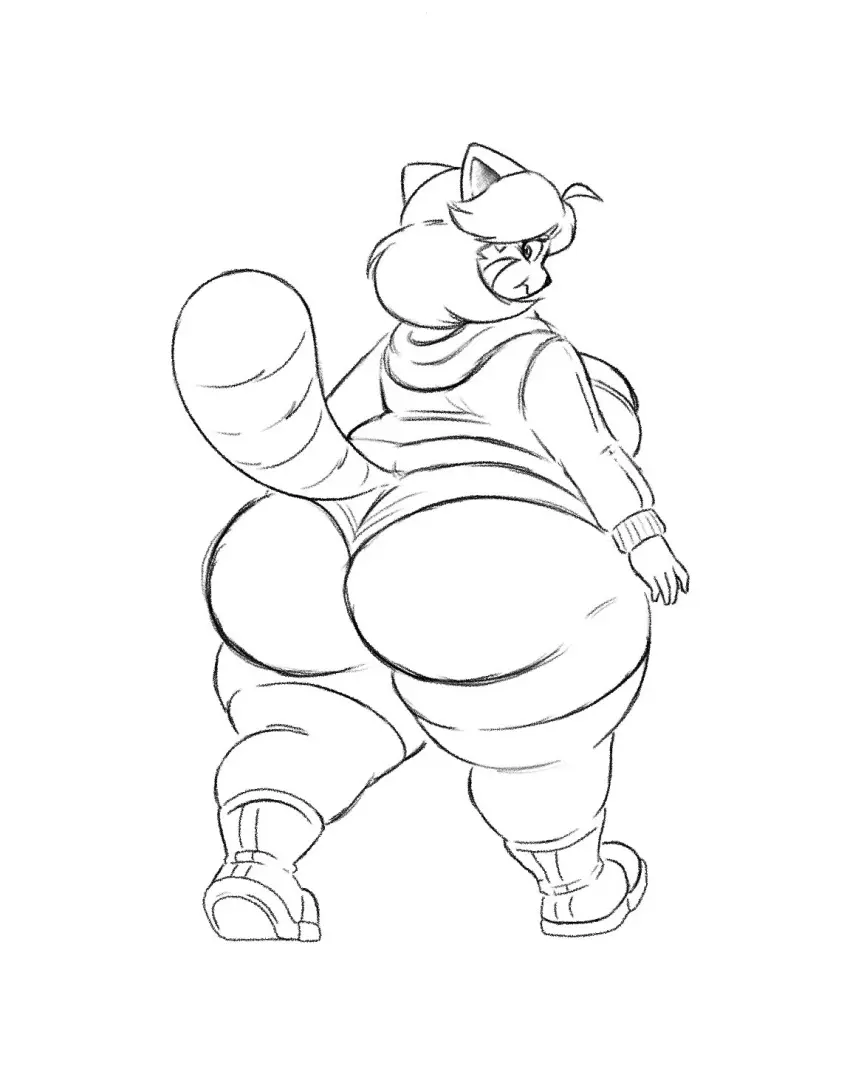 Image big_breasts,breasts,female,furry,big_ass,bubble_butt,huge_ass,thick_thighs,wide_hips,bao_azalea,frisk_lk