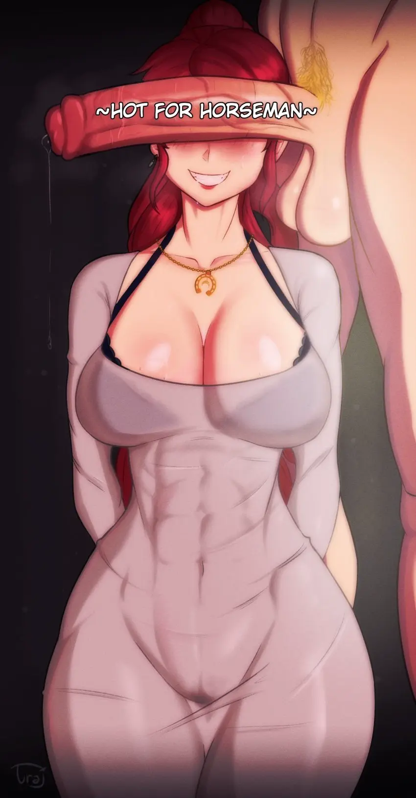 Image 1girls,female,shiny_skin,simple_background,smile,1boy,bangs,male,penis,sidelocks,red_hair,ponytail,athletic,shiny_hair,black_background,tagme,necklace,fit,fit_female,see-through,lipstick,submissive,submissive_female,athletic_female,high_ponytail,see-through_clothing,horsecock,jaune_arc,rwby,horse_penis,pyrrha_nikos,cock_on_face,trajectory,horseshoe_ornament