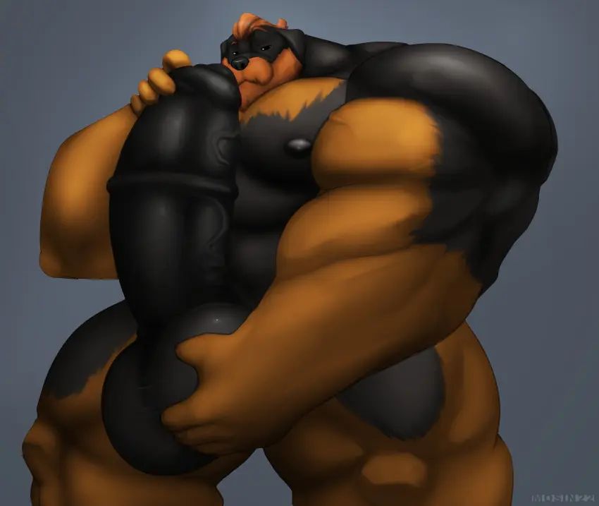 Image hi_res,looking_at_viewer,nipples,simple_background,solo,standing,male,nude,penis,big_penis,erection,humanoid_penis,muscular,areola,male_only,balls,hair,huge_cock,anthro,veiny_penis,absurd_res,brown_hair,big_balls,2022,canid,canine,canis,domestic_dog,fur,genitals,mammal,multicolored_body,multicolored_fur,two_tone_body,two_tone_fur,biceps,claws,paws,pecs,black_body,foreskin,uncircumcised,5_fingers,huge_balls,hyper_balls,hyper_penis,biped,male_focus,fingers,humanoid_genitalia,big_muscles,brown_fur,vein,glans,brown_body,hyper,hyper_genitalia,humanoid_hands,muscles,black_penis,black_fur,medial_ring,finger_claws,huge_muscles,hyper_muscles,mosin