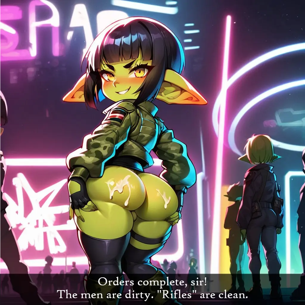 Image black_hair,male,penis,short_hair,big_ass,thick_thighs,wide_hips,ai_generated,femboy,male_only,sissy,trap,happy,original_character,gay,cum_on_ass,foreskin,uncircumcised,flat_chest,military,goblin,goblin_femboy