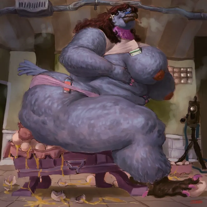 Image big_breasts,breasts,clothed,clothing,exposed_breasts,female,hi_res,long_hair,shirt,solo,tail,panties,underwear,ass,big_butt,huge_butt,barefoot,areola,feet,digital_media_(artwork),digital_painting_(artwork),eyelashes,side_view,hair,feathers,huge_breasts,anthro,piercing,sitting,brown_hair,grey_body,ear_piercing,tile_floor,partially_clothed,2024,avian,avian_feet,beak,bird,window,signature,furniture,markings,topwear,colored_nails,nails,pink_body,pink_nails,larger_female,overweight,overweight_female,smoke,t-shirt,cigarette,smoking,tail_feathers,crush,ear_ring,ring_piercing,blue_markings,egg,butt_crush,camera,object_in_mouth,floor,cigarette_box,cigarette_in_mouth,black_beak,video_camera,pink_feathers,basement,large_female,grey_feathers,tile,lighter,columbid,pigeon,t-shirt_lift,cigarette_smoke,hands_under_breasts,brachiosass,egg_carton,eggshell,jess_(character),yolk
